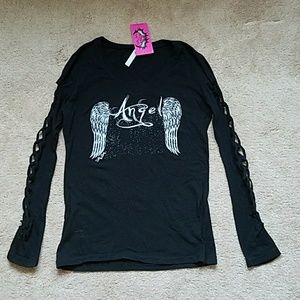 Demi Loon Women's Long Sleeve Slash Biker Shirt